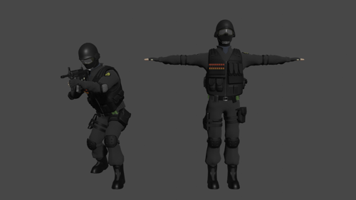 Rigged SWAT Officer preview image